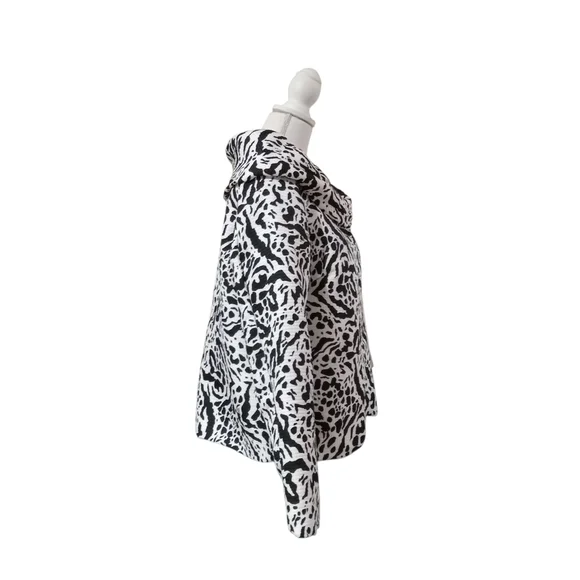 Saint Tropez West‎ Monochrome Patterned Jacket SIZE LARGE BLK. AND WHITE VGC - Picture 6 of 11